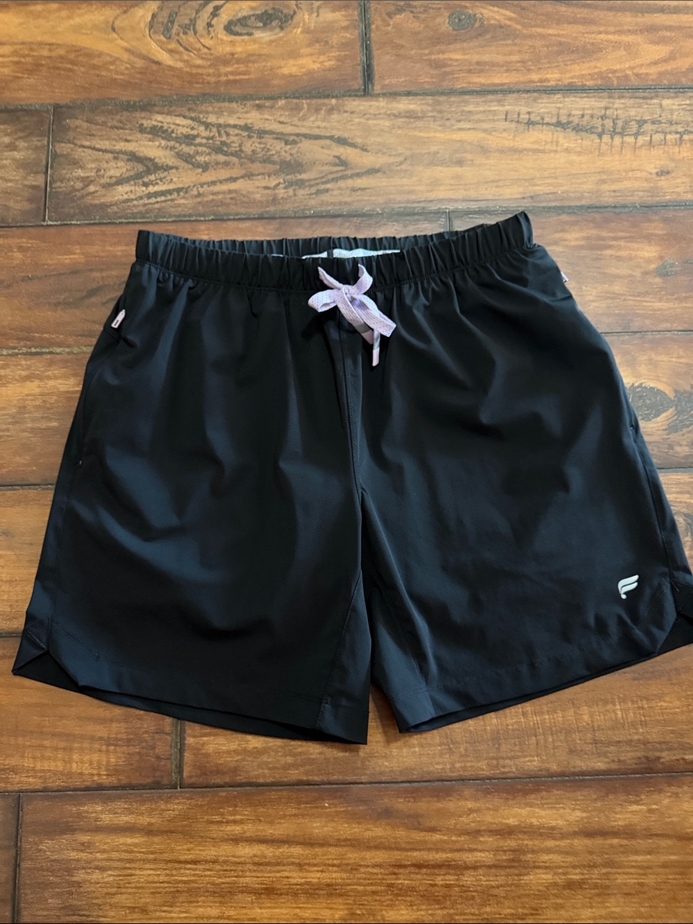 Fabletics Like New Black Athletic Shorts with Drawstring